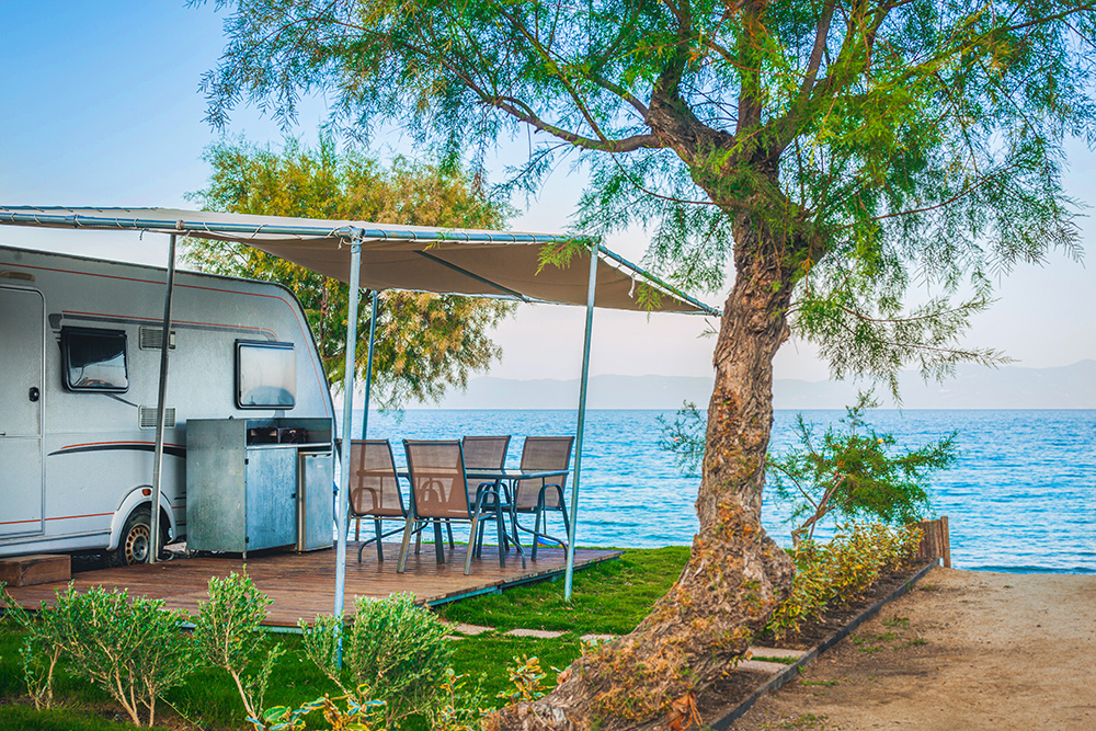 Wohnwagen mit Meerblick Halkidiki